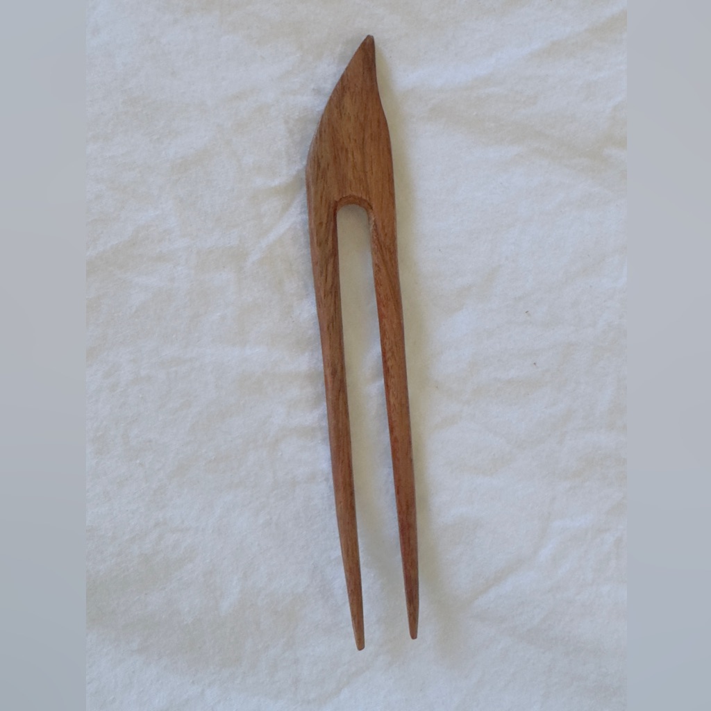 Brand New Pure Wooden Hair Fork